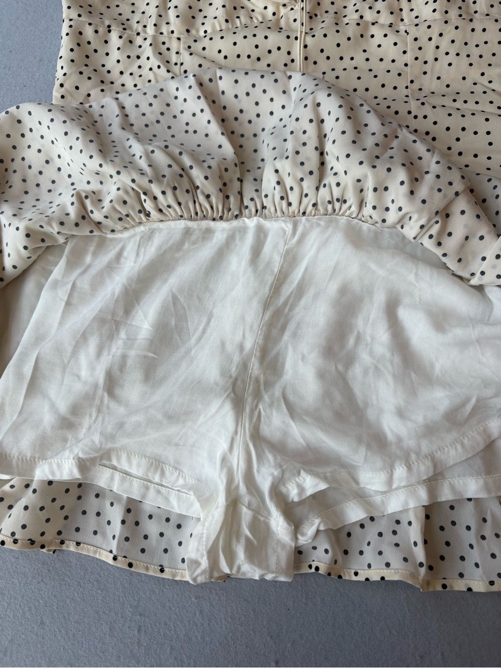 Altar’d State Maisie Ivory & Black Polka Dot Tiered Dress NWT Sz XL - Picture 8 of 9